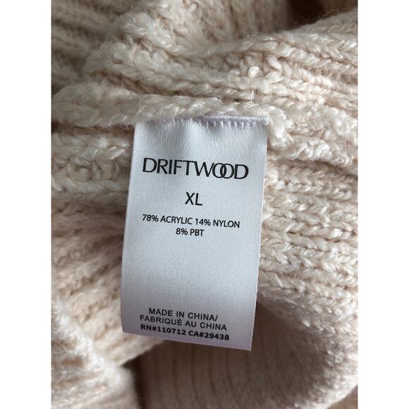 Driftwood Geometric 3D Tassel Pom-Pom Sweater Women's XL Cream NEW - Picture 8 of 9